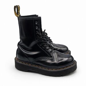 Dr. Martens Black Leather Combat Boots – Size EU 36 / US Women 5